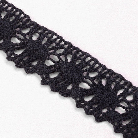 BeadsBalzar Beads & Crafts Lace thread black 26mm 5m roll (LR4318)