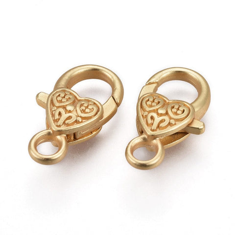 BeadsBalzar Beads & Crafts (LC5877) Locsters clasps, Real Gold Plated, Matte Golden Size: about 25.5mm long, (2 PCS)