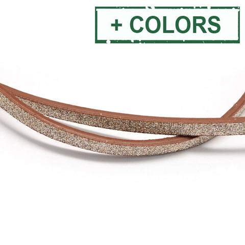 BeadsBalzar Beads & Crafts (LC7374-X) Flat Imitation Leather Cords, 5x2mm (1.2m)