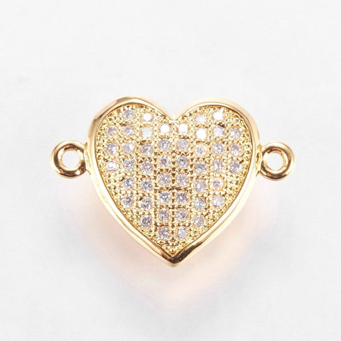 BeadsBalzar Beads & Crafts (LH5160) Gold-Plated, Heart 17MM (1 PC)