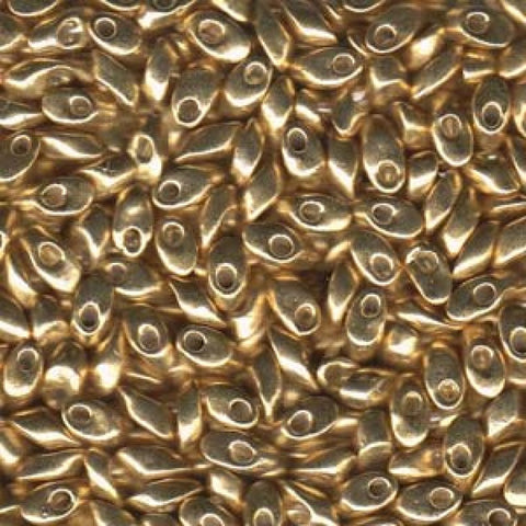 BeadsBalzar Beads & Crafts LONG MAGATAMA 4 X 7 MM GALVANIZED GOLD (LMA-1052)