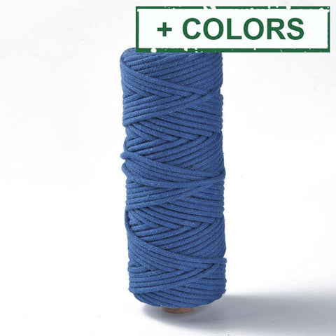 BeadsBalzar Beads & Crafts (MC8283-X) Cotton String Threads, Macrame Cord, 3mm 50m)/roll.