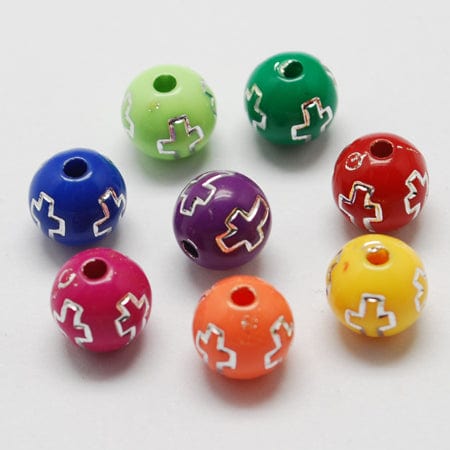 BeadsBalzar Beads & Crafts MIXED COLORS (AB2516-M) (AB2516X) Acrylic beads (+/- 100 PCS)