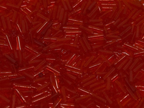 BeadsBalzar Beads & Crafts MIYUKI BUGLES #2 - 6 X 1,7 MM LIGHT RED (MB2-0140)