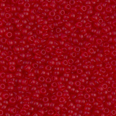 BeadsBalzar Beads & Crafts (MSB11-0141F) MIYUKI SEED BEADS 11-0 MATTED TRANSP RED