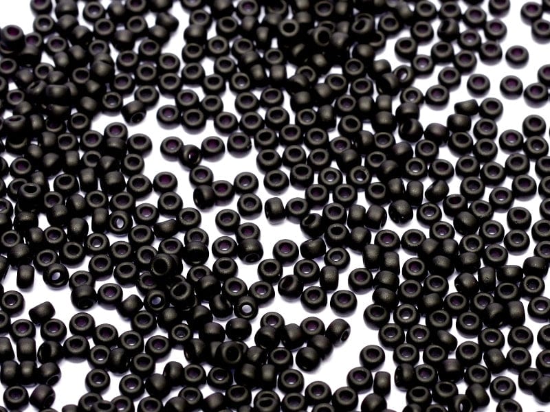 BeadsBalzar Beads & Crafts (MSB11-0401F-250G) MIYUKI SEED BEADS 11-0 BLACK MATTED (250 GMS)