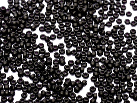 BeadsBalzar Beads & Crafts (MSB11-0401F) MIYUKI SEED BEADS 11-0 BLACK MATTED (25 GMS)