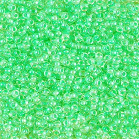 BeadsBalzar Beads & Crafts (MSB11-1120-250G) MIYUKI SEED BEADS 11/0 LUMINOUS MINT GREEN (250 GMS)