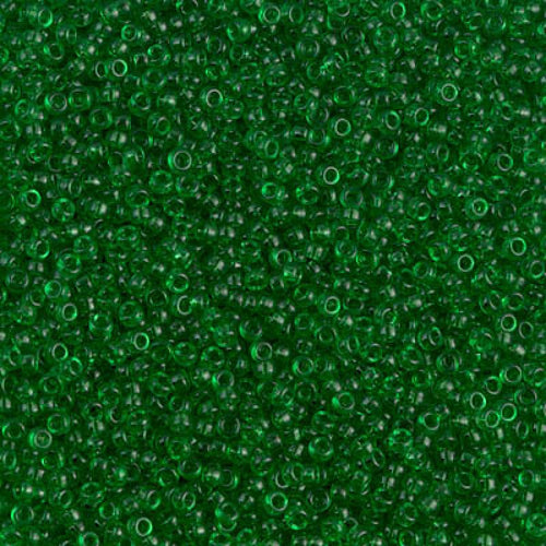BeadsBalzar Beads & Crafts (MSB15-0146) SEED BEADS 15-0 TRANSPARENT GREEN  (10 GMS)