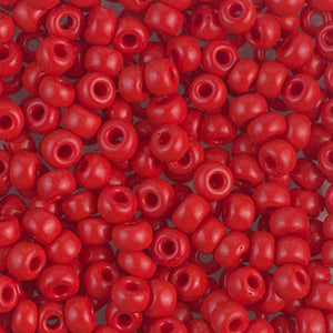 BeadsBalzar Beads & Crafts (MSB6-0408-250G) MIYUKI SEED BEADS 6/0 OPAQUE DARK RED (250 GMS)