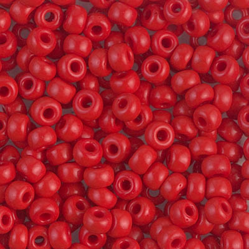 BeadsBalzar Beads & Crafts (MSB6-0408-250G) MIYUKI SEED BEADS 6/0 OPAQUE DARK RED (250 GMS)