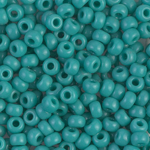 BeadsBalzar Beads & Crafts (MSB6-0412) MIYUKI SEED BEADS 6/0 OPAQUE TURQUOISE GREEN (25 GMS)