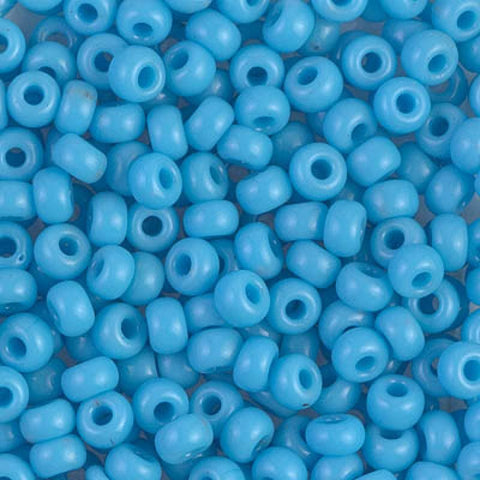 BeadsBalzar Beads & Crafts (MSB6-0413) MIYUKI SEED BEADS 6/0 OPAQUE TURQUOISE BLUE (25 GMS)