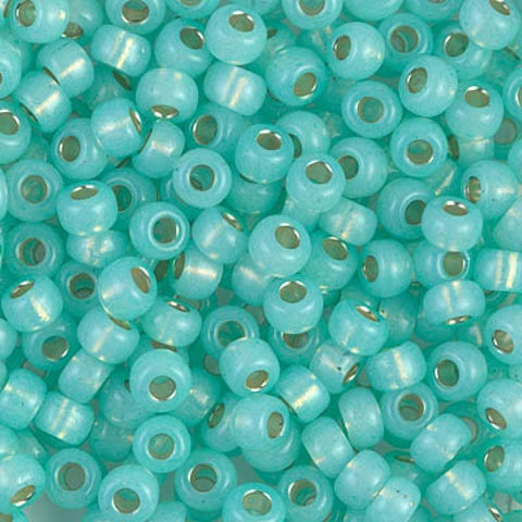 BeadsBalzar Beads & Crafts (MSB6-0571) MIYUKI SEED BEADS 6/0 DYED SEA GREEN S/L ALABASTER (25 GMS)