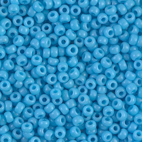 BeadsBalzar Beads & Crafts (MSB8-0413) MIYUKI SEED BEADS 8-0 OPAQUE TURQUOISE BLUE (25 GMS)