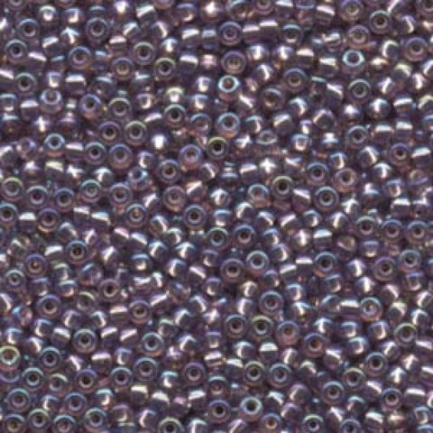 BeadsBalzar Beads & Crafts (MSB8-1012) MIYUKI SEED BEADS 8-0 S-L SMOKY AMETHYST AB