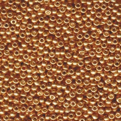 BeadsBalzar Beads & Crafts (MSB8-1053-0182) MIYUKI  SEED BEADS 8/0 SILVER GALVANIZED YELLOW GOLD