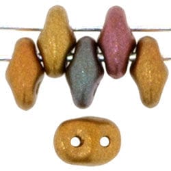 BeadsBalzar Beads & Crafts (MSD-01640CR) MATUBO SUPERDUO 2X5MM MATTE METALLIC BRONZE IRIS