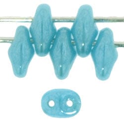 BeadsBalzar Beads & Crafts (MSD-L63030) MATUBO CZECH SUPERDUO 2X5MM LUSTER BLUE TURQOUISE