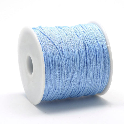 BeadsBalzar Beads & Crafts (PC7044-18) LIGHT SKY BLUE (PC7044-X) Polyester Cords Macrame Thread, 0.8mm  (+/- 120 METS)