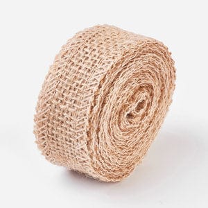 BeadsBalzar Beads & Crafts (RC5699) Linen Rolls, Jute Ribbons For Craft Making, BurlyWood Size: about 2.5cm wide