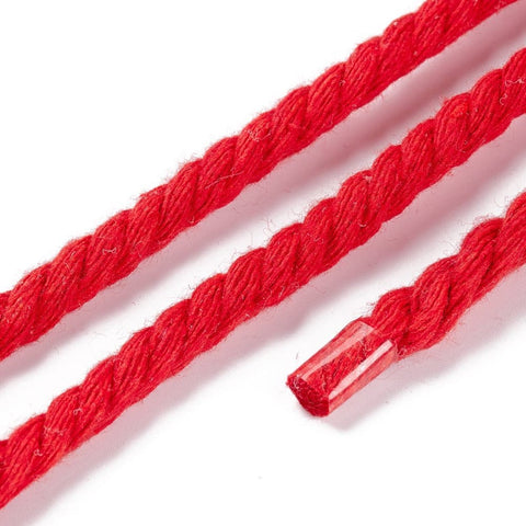 BeadsBalzar Beads & Crafts RED (CT8494-RED) (CT8494-X) Cotton Thread Cords, 3-Ply twisted cord measures approx. 5mm (10 MTRS)