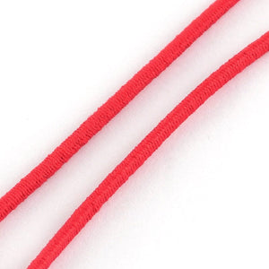 BeadsBalzar Beads & Crafts RED (EC1367A) (EC1367-X) Elastic Cord, with Fibre Outside and Rubber Inside, Black, 4.5~5.0mm (5 MTRS)