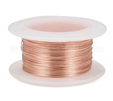BeadsBalzar Beads & Crafts ROSE GOLD (JW7182-06RG) (JW7182-X) Copper Jewelry Wire, 0.6mm (6m)
