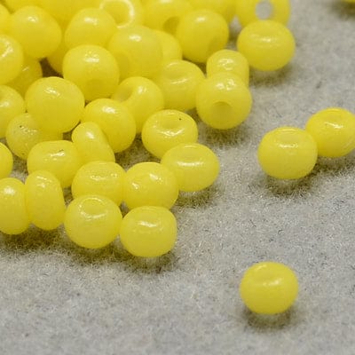 BeadsBalzar Beads & Crafts (SB4256C) FGB® 12-0 Glass Seed Beads, Grade A, Round, Yellow (30 GRAMS)