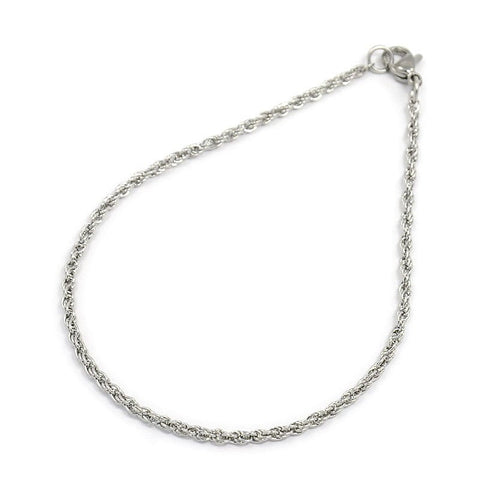 BeadsBalzar Beads & Crafts (SB4640) 304 Stainless Steel Rope Chain Bracelet