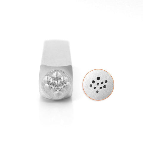 BeadsBalzar Beads & Crafts (SC1528-P-6MM) Solid Dot Texture 1 Design Stamp, 6mm (1 PC)