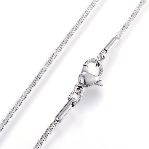BeadsBalzar Beads & Crafts (SC4687) 304 Stainless Steel Snake Chain Necklaces,