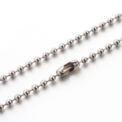 BeadsBalzar Beads & Crafts (SC4733) 304 Stainless Steel Ball Chain Necklace
