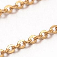 BeadsBalzar Beads & Crafts (SC5235) 304 Stainless Steel Cross Chains, Golden