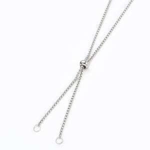 BeadsBalzar Beads & Crafts (SC8540-G) 304 Stainless Steel Box Chain Slider Necklace (60cm)