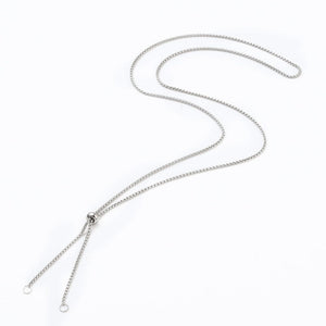 BeadsBalzar Beads & Crafts (SC8540-G) 304 Stainless Steel Box Chain Slider Necklace (60cm)