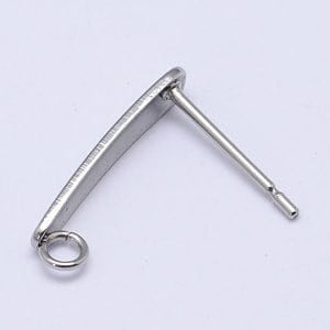 BeadsBalzar Beads & Crafts (SE5719) 304 Stainless Steel Stud Earring Findings, pin 0.7mm (4 PCS)