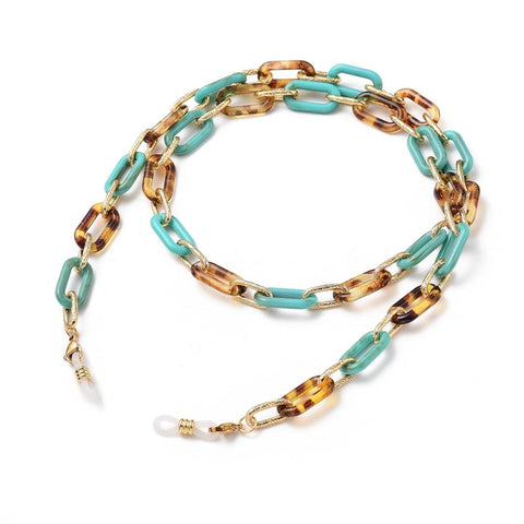 BeadsBalzar Beads & Crafts (SE7361-02) DARK TURQUOISE (SE7361-X) Eyeglasses Chains, Neck Strap for Eyeglasses,  Dark Turquoise (73cm)