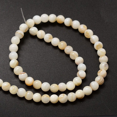 BeadsBalzar Beads & Crafts (SH4251) Shell beads 6mm