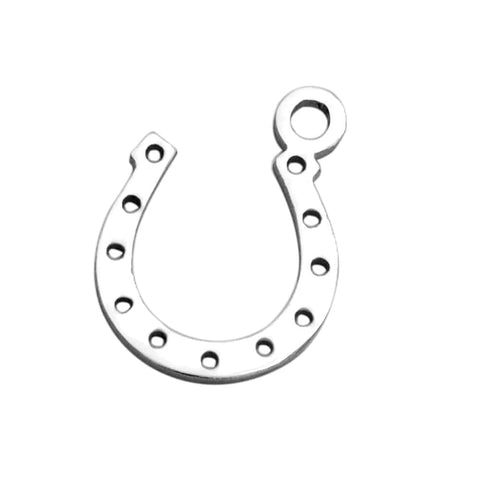 BeadsBalzar Beads & Crafts (SH4718) 304 Stainless Steel Charms, Horse Shoe
