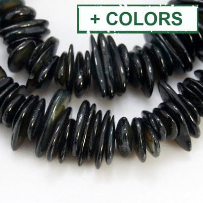BeadsBalzar Beads & Crafts (SH6535X) Natural Shell Beads Strands, Dyed, Chips, 3~7mm wide