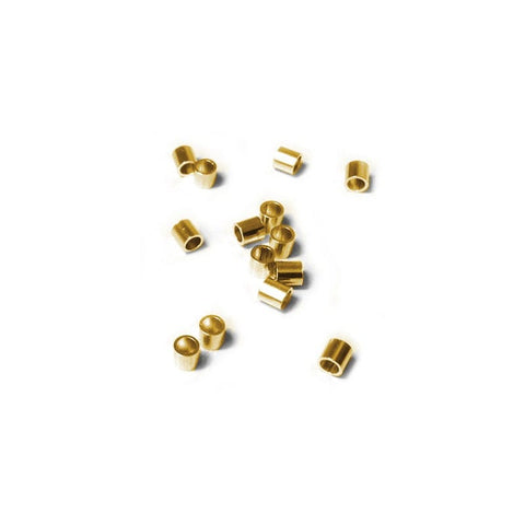 BeadsBalzar Beads & Crafts (SILV-7822G) Silver 925 Tube 3mm(Ø 2.5mm) GOLD PLATED (3 GMS)