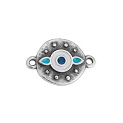 BeadsBalzar Beads & Crafts SILV.ANT. (GQE8517-B) (GQE8517-X) Alloy Eye motif ethnic with 2 drops with 2 rings (2 PCS)