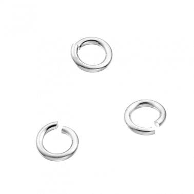 BeadsBalzar Beads & Crafts SILVER (925-51SILV) (925-51SILV) Sterling silver 3,2mm open jump rings 0,6mm wire (+/- 20 PCS)