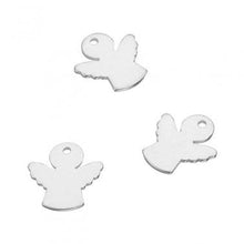 Load image into Gallery viewer, BeadsBalzar Beads &amp; Crafts SILVER 925 (925-AP70-S) (925-AP70-X) SILVER 925 10MM ANGEL CHARMS WITH 1 HOLE (2 PCS)
