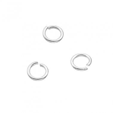 BeadsBalzar Beads & Crafts SILVER 925 (925-J19AR) (925-J19) Sterling silver 4,4mm open jump rings 0,7mm wire. (10 PCS)