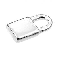 Load image into Gallery viewer, BeadsBalzar Beads &amp; Crafts SILVER 925 (925-PP72-S) (925-PP72-X) SILVER 925 5X10MM PADLOCK CHARM (1 PC)
