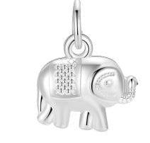 BeadsBalzar Beads & Crafts SILVER (925-BEL08-S) (925-BEL08-X) Cute Animal Elephant Bell DIY 925 Sterling Silver Charm (1 PC)