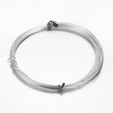 BeadsBalzar Beads & Crafts SILVER (AW6912A) (AW6912X) Aluminum Wire, Size:20 Gauge, 0.8mm in diameter, (10m)