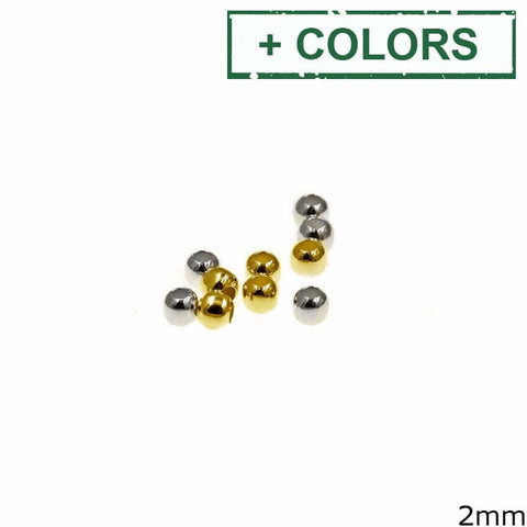 BeadsBalzar Beads & Crafts (SILVT-7996X) Silver 925 Crimp Beads 2mm (1.5 GRAMS)